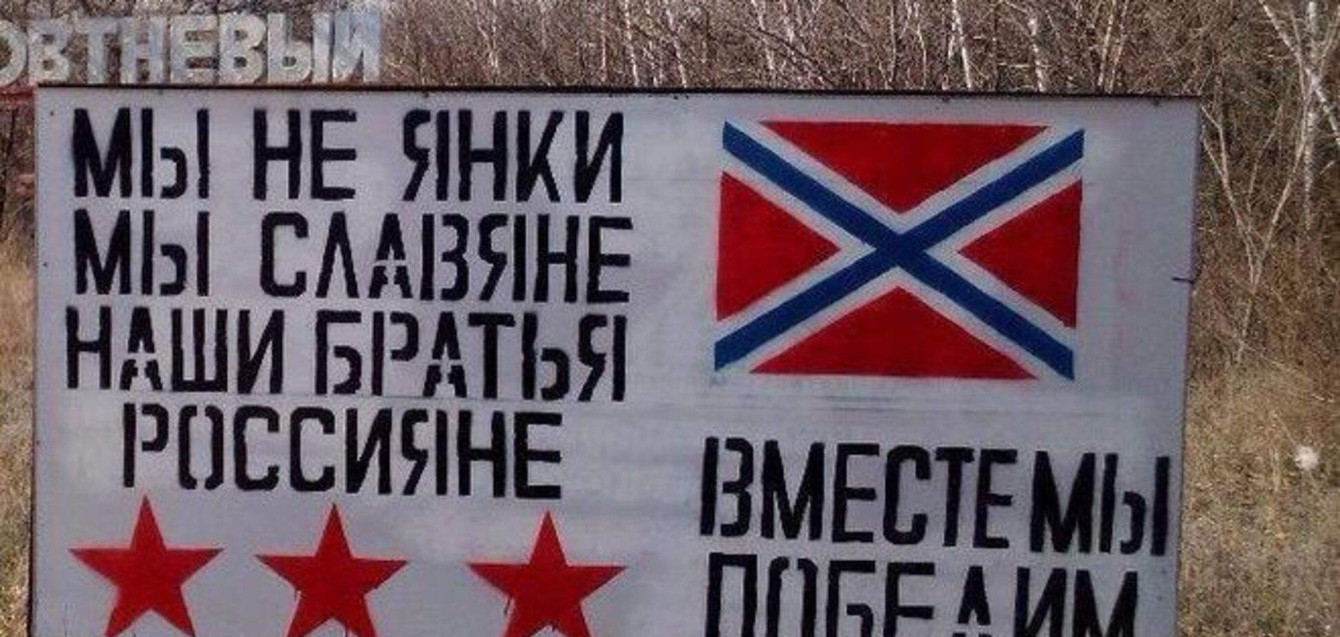 'Мы не янки, мы – славяне': в 'ЛНР' пытаются оправдаться за непонятный флаг – фотофакт