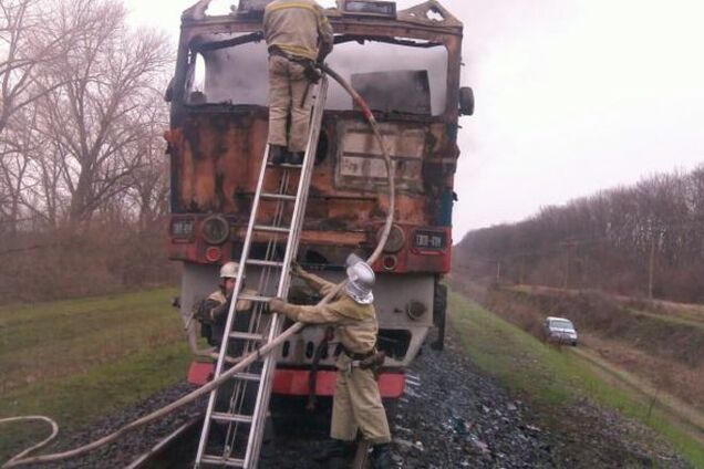 У Черкаській області під час руху загорівся потяг