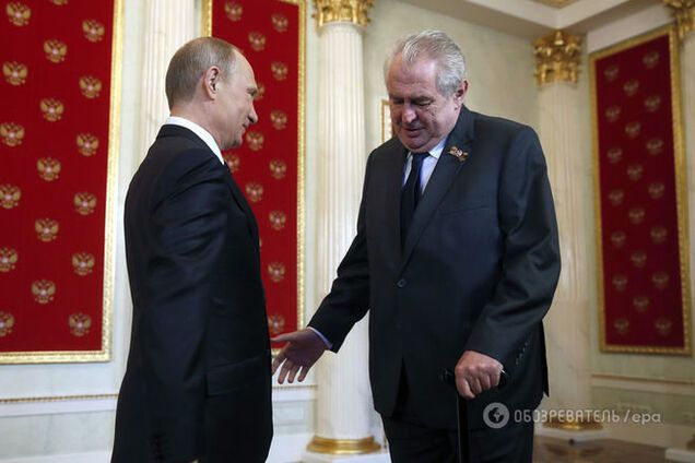 В Чехии Земану 'надавали по шее' за визит к Путину 9 мая – СМИ