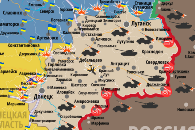 Терористи перейшли в режим 'від заходу до світанку': мапа АТО