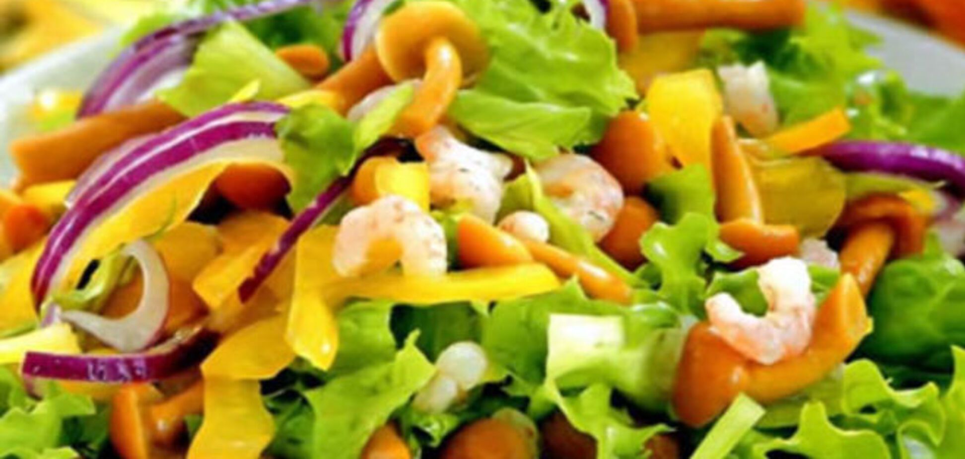 Салат с креветками и грибами 'Каннский фестиваль'