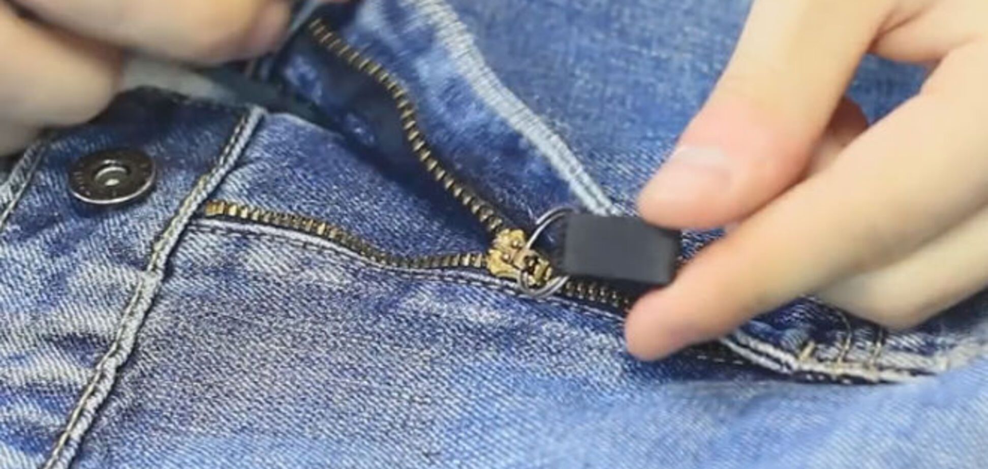 Легкий и быстрый способ починить молнию на джинсах