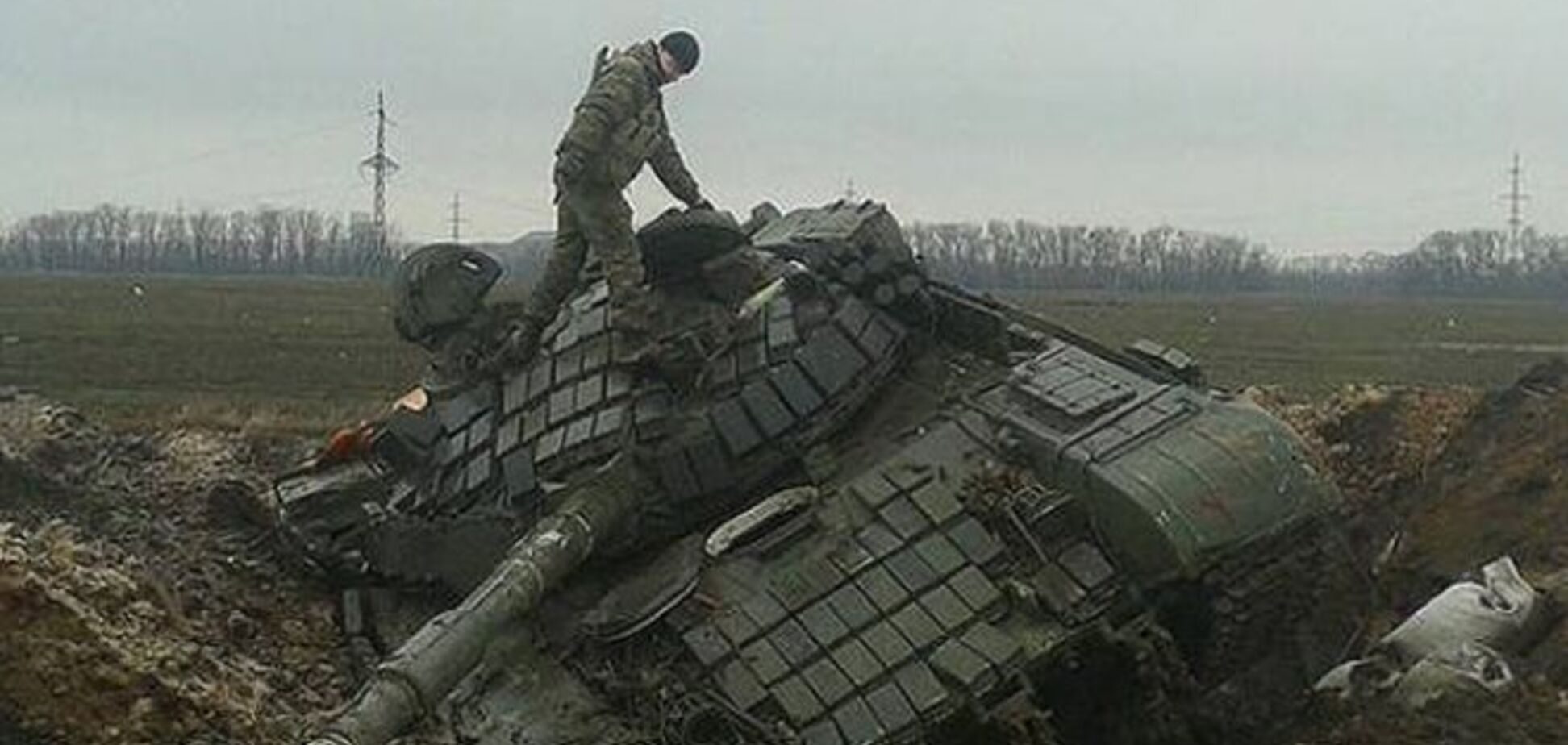 Украинские бойцы под Дебальцево подбили три вражеские бронемашины