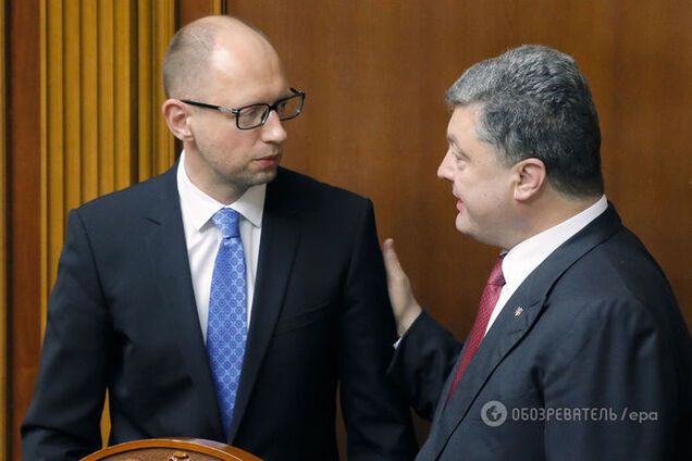 'Народный фронт' в политической коме, Яценюк уговаривает Порошенко о слиянии