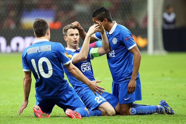 Четыре футболиста 'Днепра' вошли в символическую сборную Лиги Европы