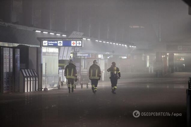 Аэропорт Рима возобновил работу после пожара в багажном отделении: фоторепортаж