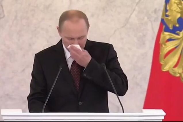 Без лишних слов: видеопародия на чавкающего, 'э-кающего' и сморкающегося Путина взорвала сеть