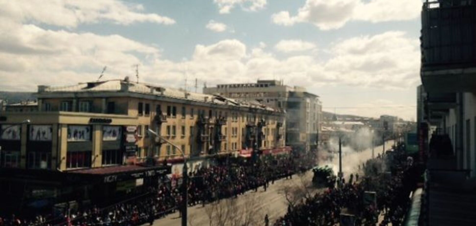 В России на параде загорелся 'БУК': фотофакт