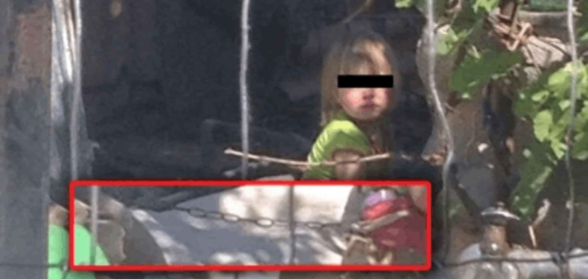 На Херсонщине бабушка держала свою правнучку на цепи, как собаку: опубликовано видео