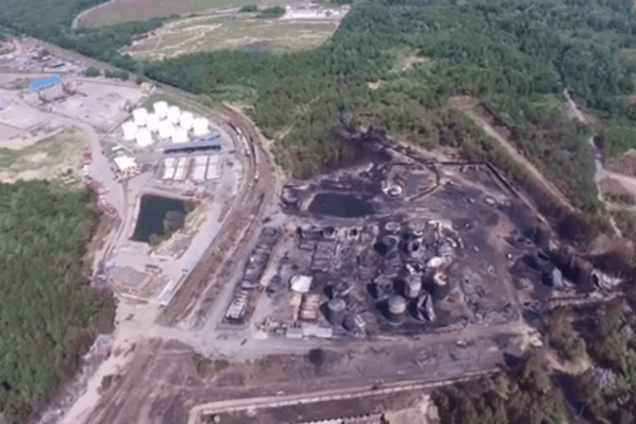В сети появилось шокирующее видео нефтебазы в Василькове до и после пожара