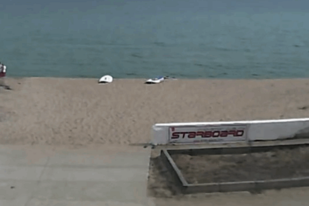 Пустыня. Опубликовано видео с камер наблюдения крымских пляжей