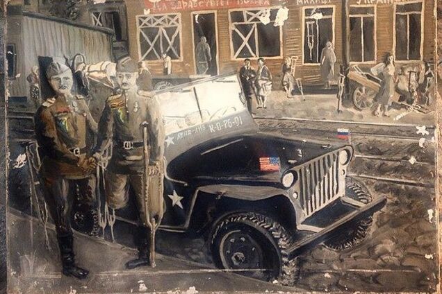 В Киеве выставили на продажу картину с одноногим Гиркиным