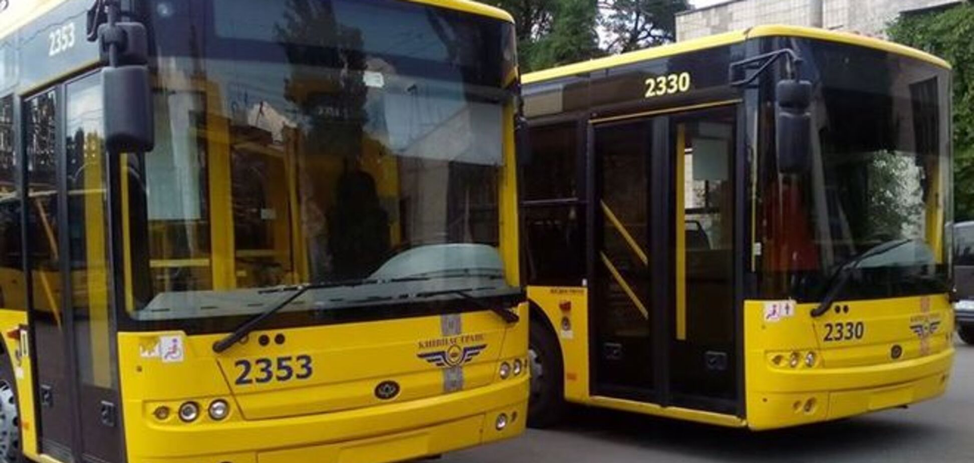 У Києві тролейбуси прикрасили скромною 'вишиванкою'
