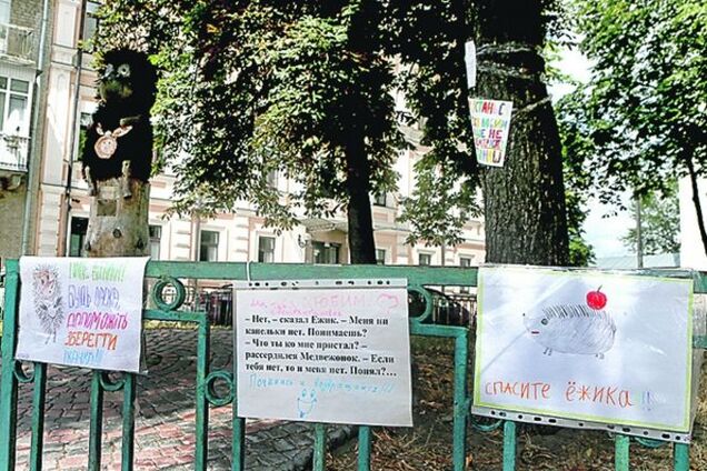 Киевляне попросили Ежика в тумане 'не уходить': фотофакт