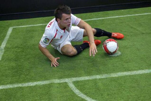 Гол Коноплянки на тренировке 'Севильи' покорил испанцев: видео шедевра