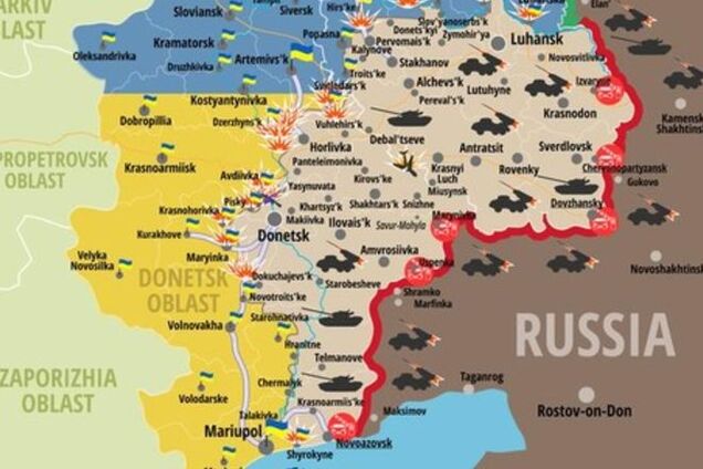 Терористи зосередилися на Донецькому напрямку: карта АТО - 23 липня 2015
