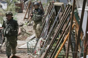 Украинские военные в Широкино