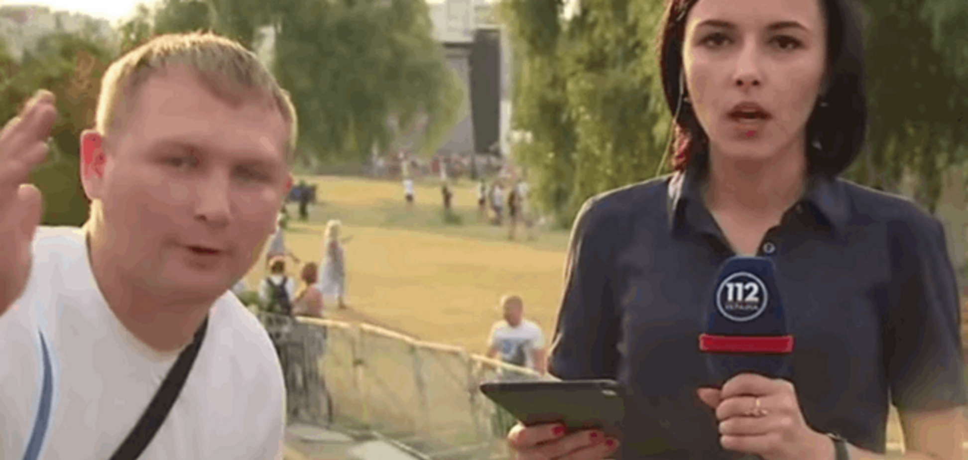 'Відійдіть!': ввічливий житель Чернігова передав привіт глядачам телеканалу - відеофакт