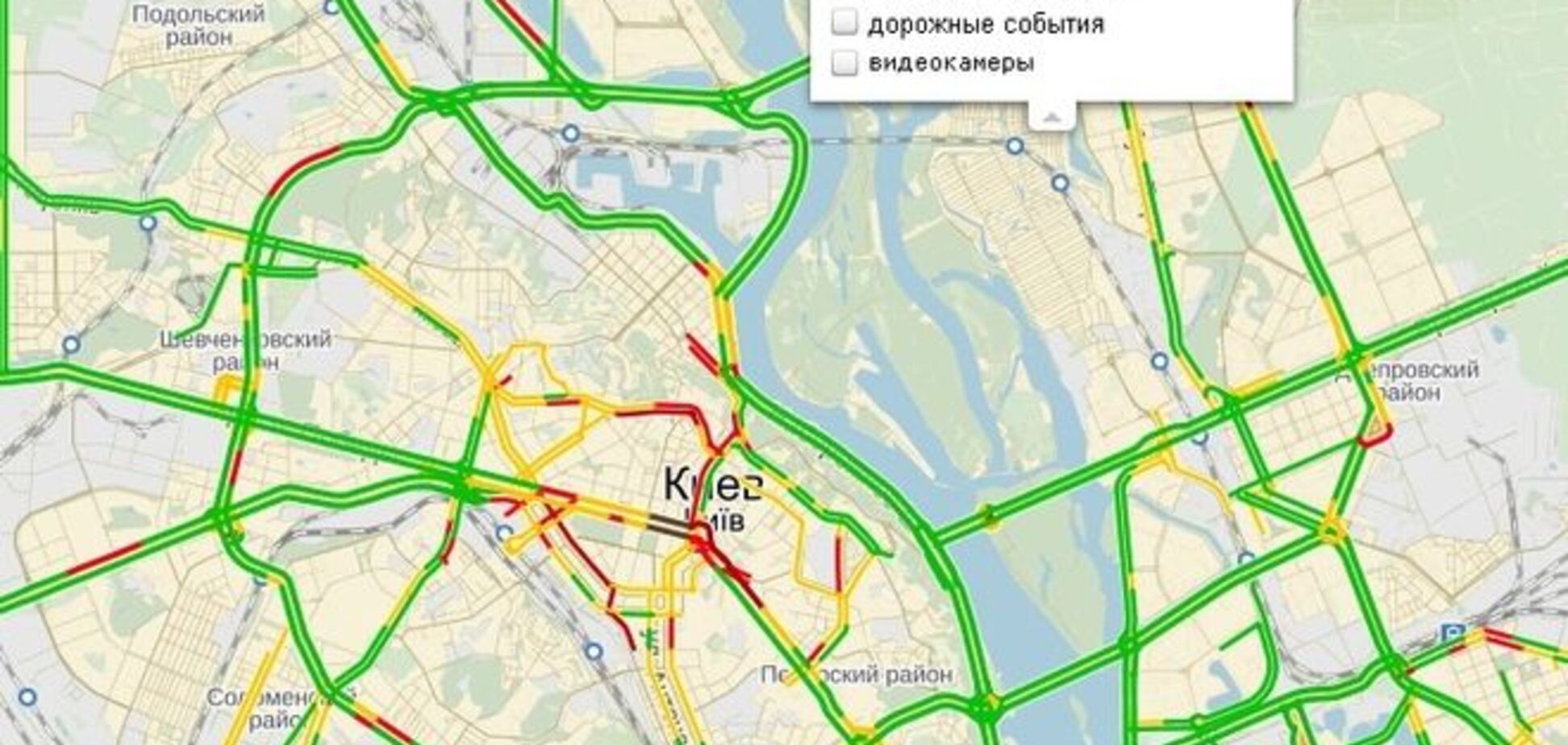 Центр Києва паралізували масштабні затори