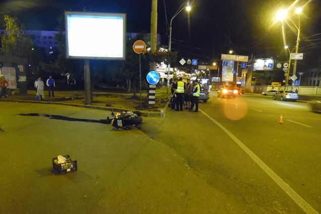В Киеве в ДТП пострадали два мотоциклиста