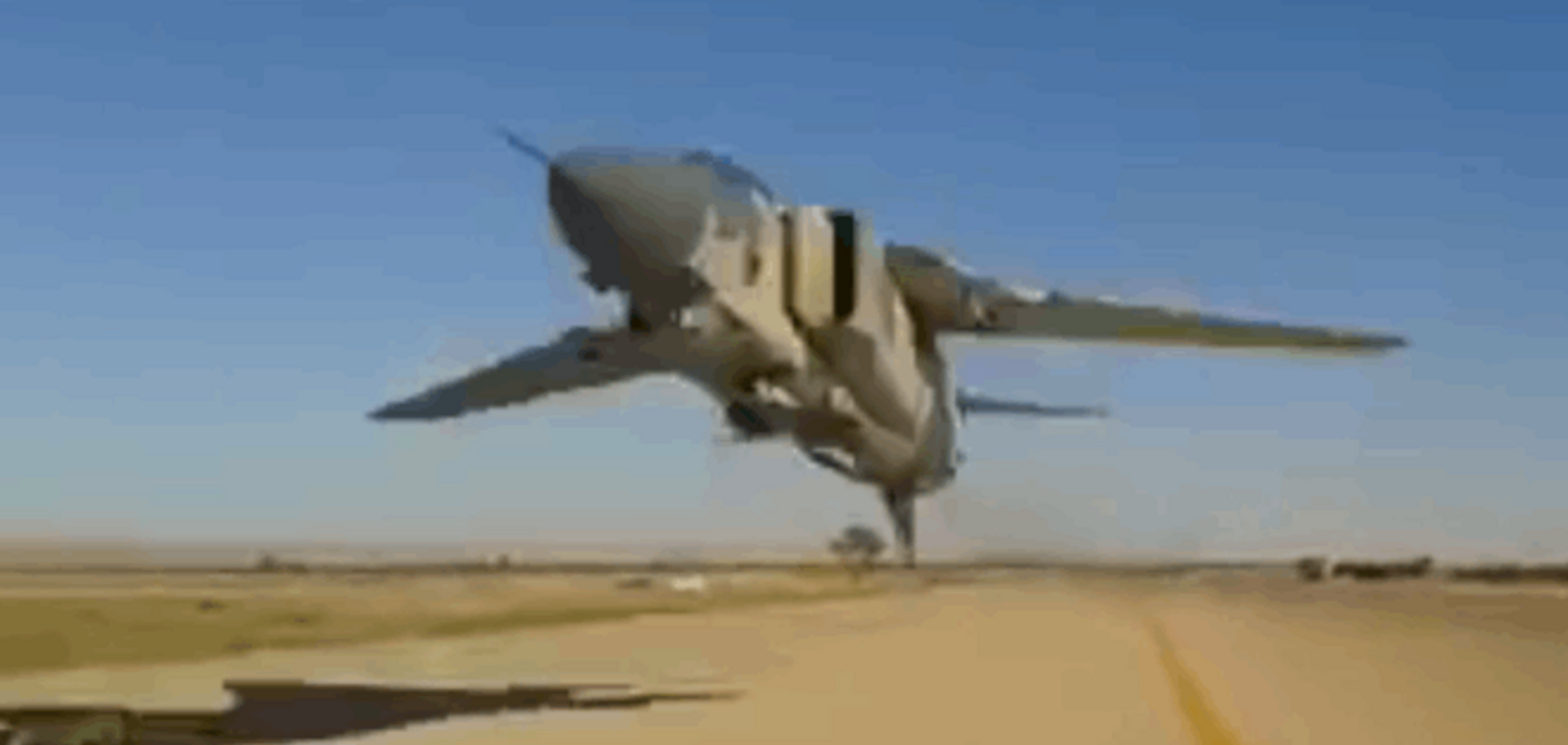 В сети появилось видео молниеносного взлета истребителя ВВС Ливии