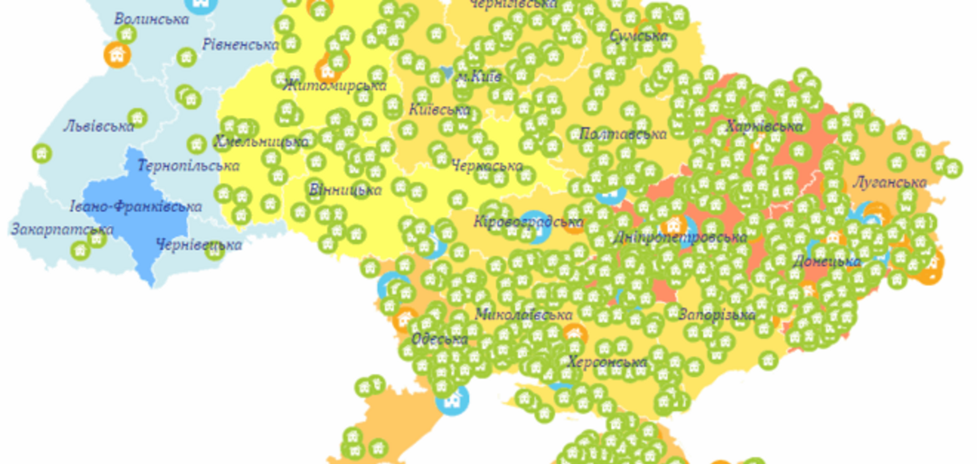 Какие города и села переименуют в Украине: интерактивная карта декоммунизации