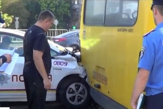 Опубліковано нове відео ДТП за участю патрульного авто поліції в Києві