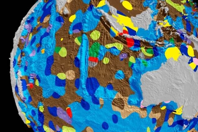Ученые опубликовали уникальную карту Земли без океанов