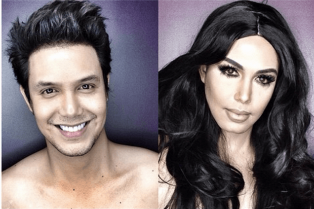 Удивительные фото парня, который с помощью макияжа превращается в звезд Голливуда