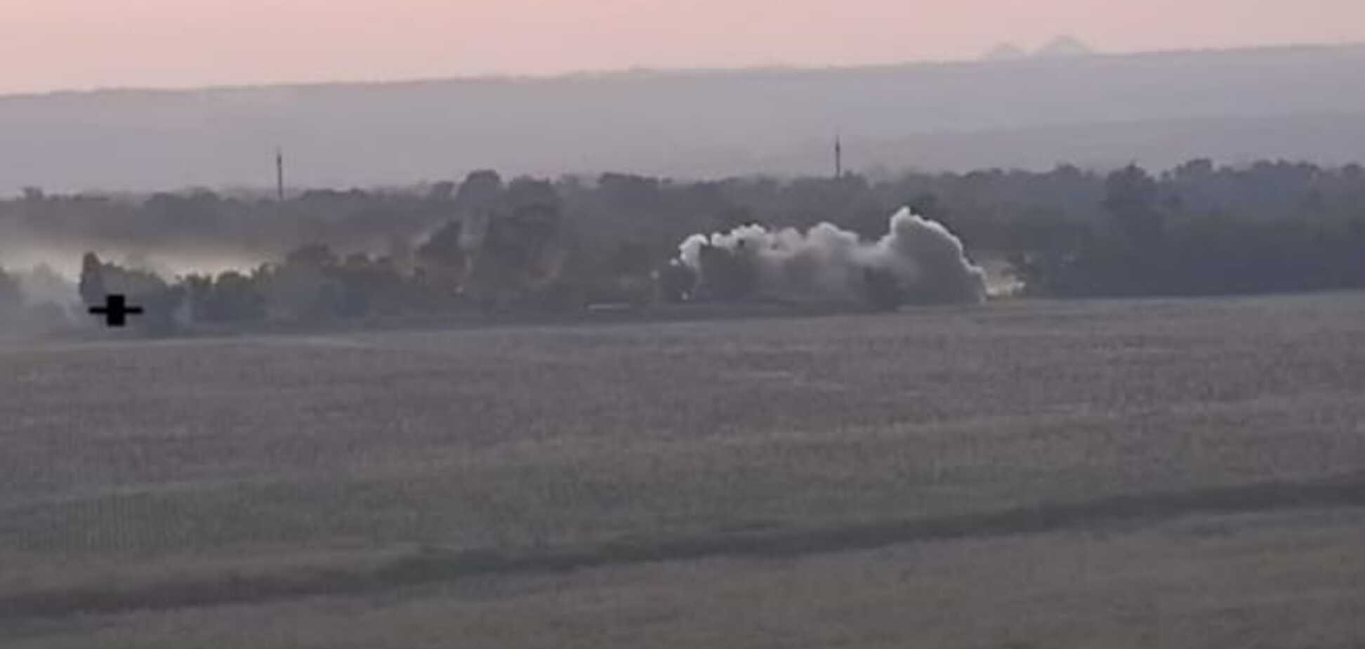 Террористы накрыли 'Градами' Пески: видеофакт