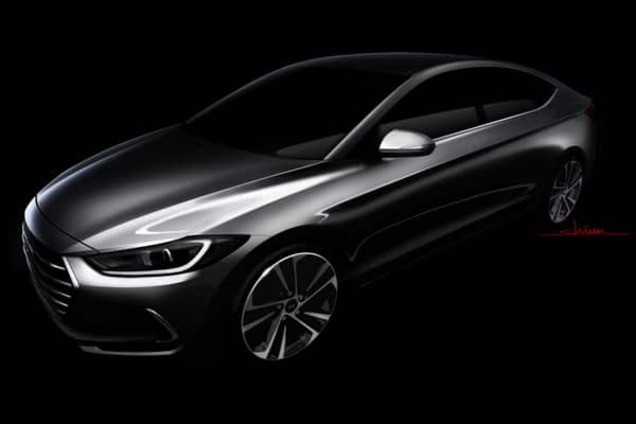 Hyundai показал первый рисунок новой Elantra
