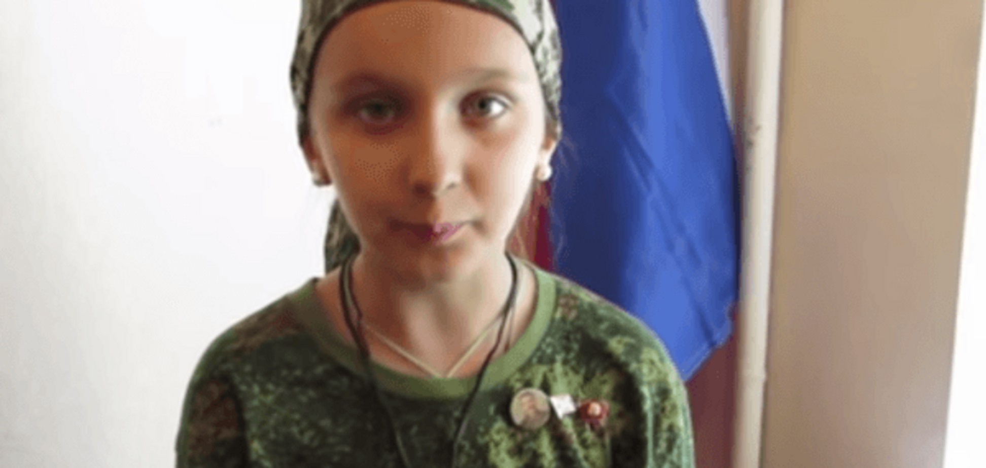 В 'ЛНР' девочка-'зомби' прославляет 'Призрак' и 'дядю Лешу Мозгового': видеофакт