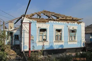 Сартана. Разрушенный в результате обстрела дом