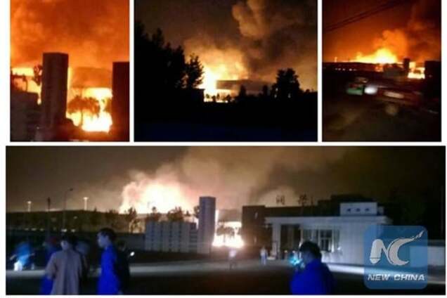 У Китаї вибухнув хімічний завод, влада евакуює населення: відеофакт