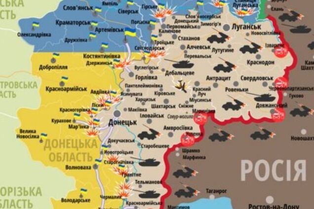 Террористы применили 152-мм орудия при обстреле населенных пунктов: карта АТО