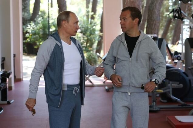 Путін тренувався з Медведєвим у спортивних штанях за $ 1 400: фотофакт