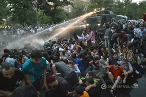 Разгон акции протеста в Ереване в июне