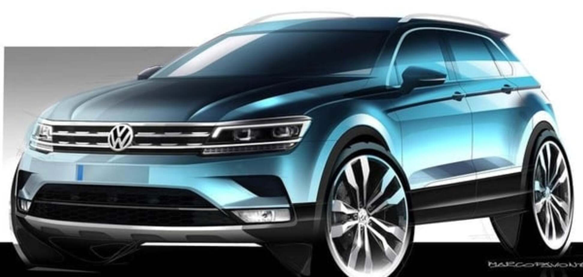 Франкфуртский автосалон: Volkswagen рассекретил внешность нового кроссовера Tiguan