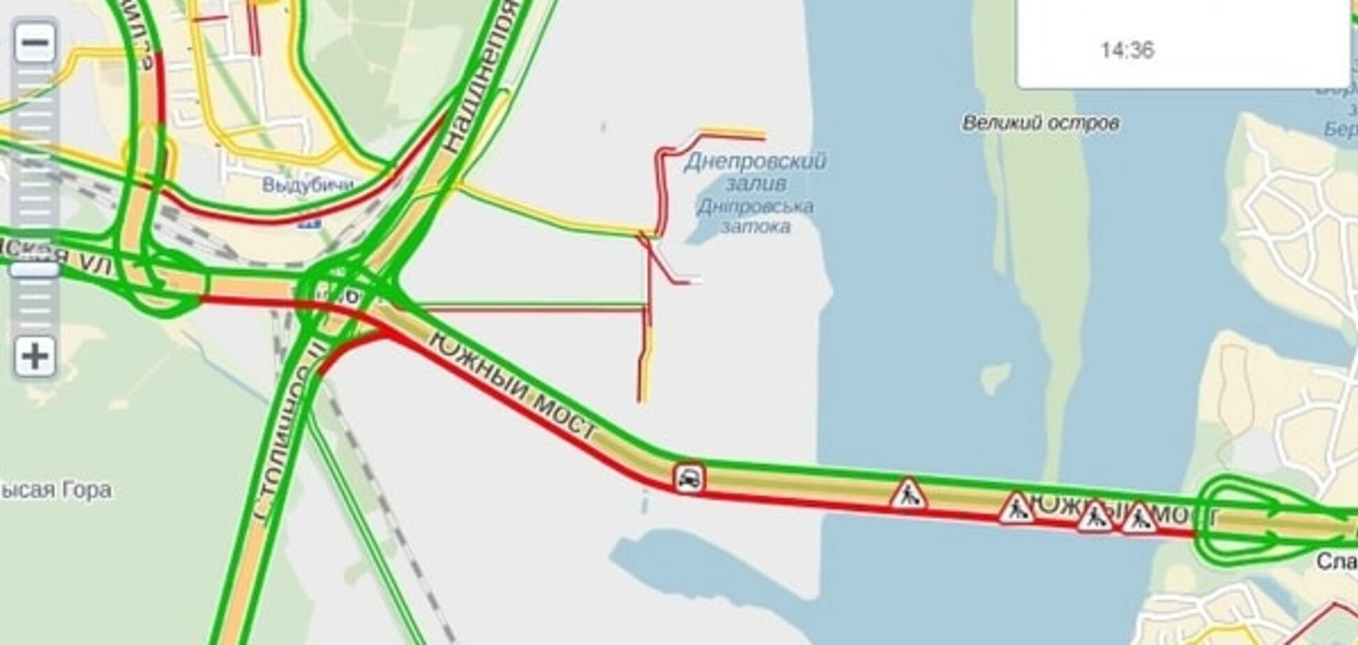 В Киеве авария 'парализовала' Южный мост