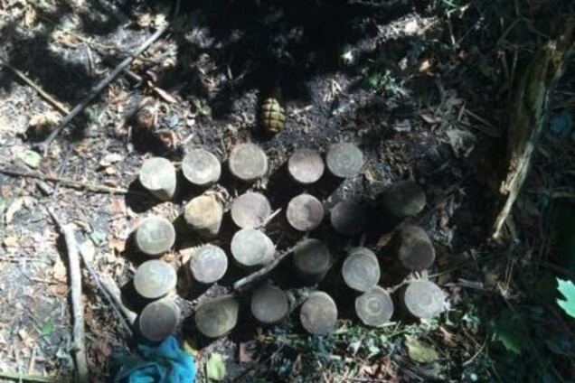 На Донетчине нашли тайник с гранатой и наркотиками на миллион: фотофакт