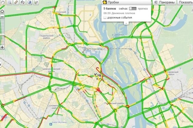 В Киеве образовались утренние пробки