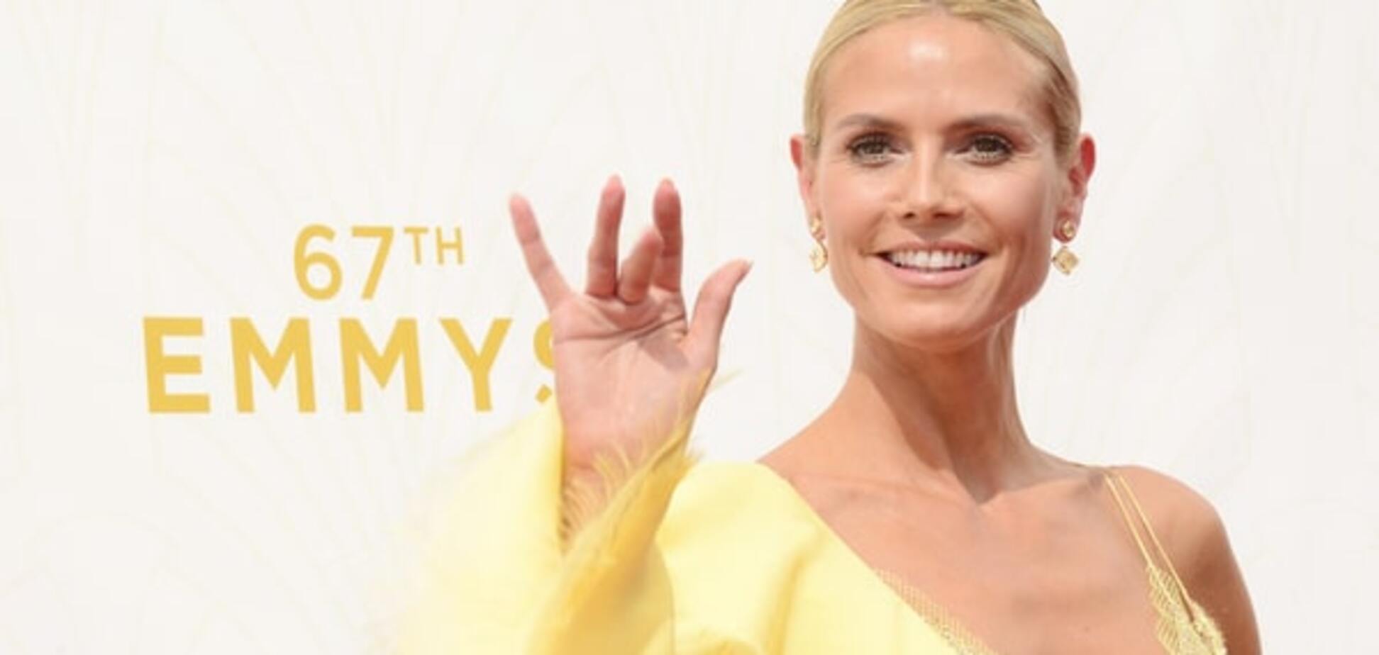 42-летняя Хайди Клум поразила роскошной фигурой в прозрачном платье на премии 'Эмми'