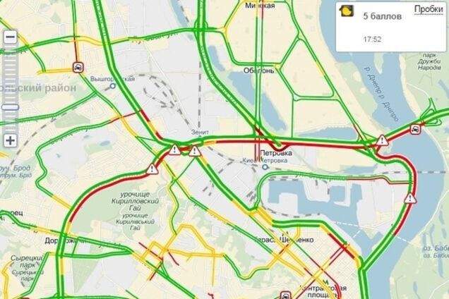 Рекорды сентября: в Киеве гигантская пробка растянулась на 11 километров