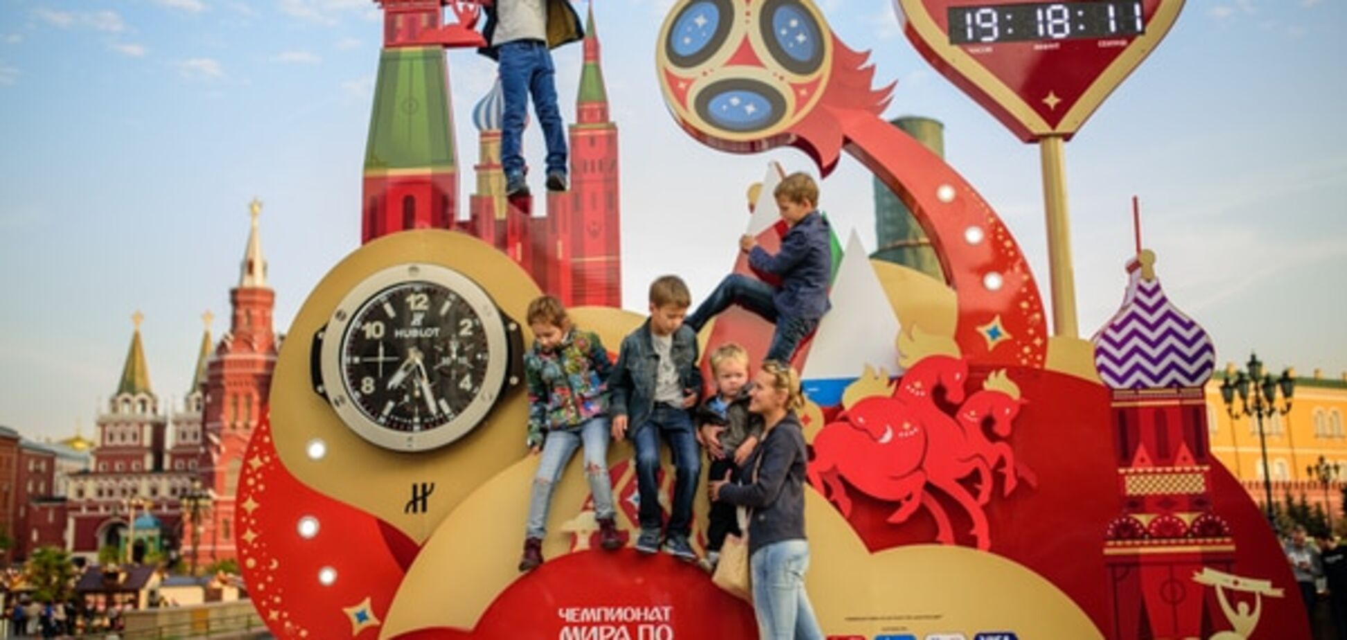Это карма. В Москве сломались часы обратного отсчета чемпионата мира-2018
