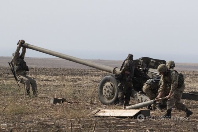 Террористы из артиллерии обстреляли бойцов АТО близ Донецка