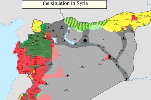 Хто і де закріпився в Сирії: опублікована карта конфлікту