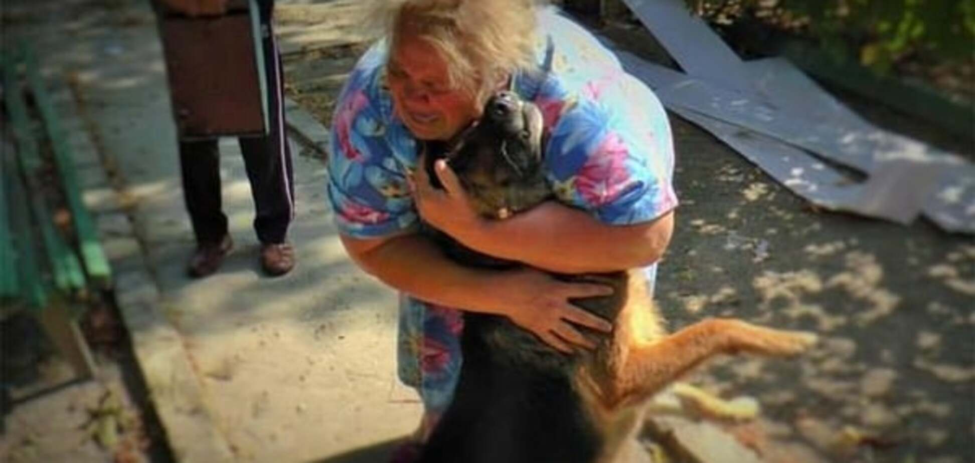 До слез! Донбасская 'Хатико' дождалась свою хозяйку: трогательное фото встречи