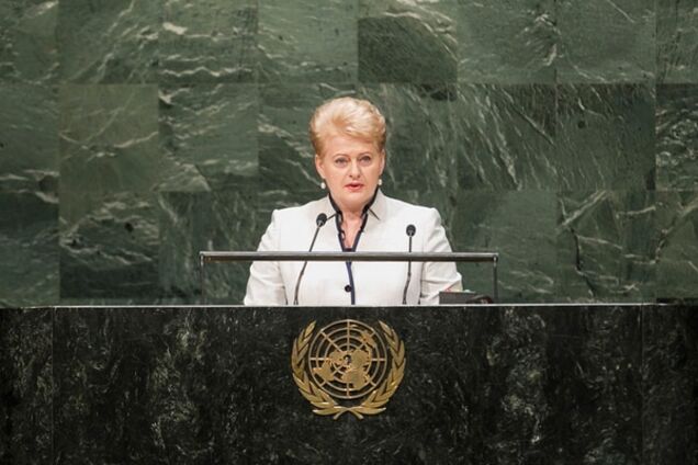 Грибаускайте в ООН напомнила о лживости 'искренних намерений' России