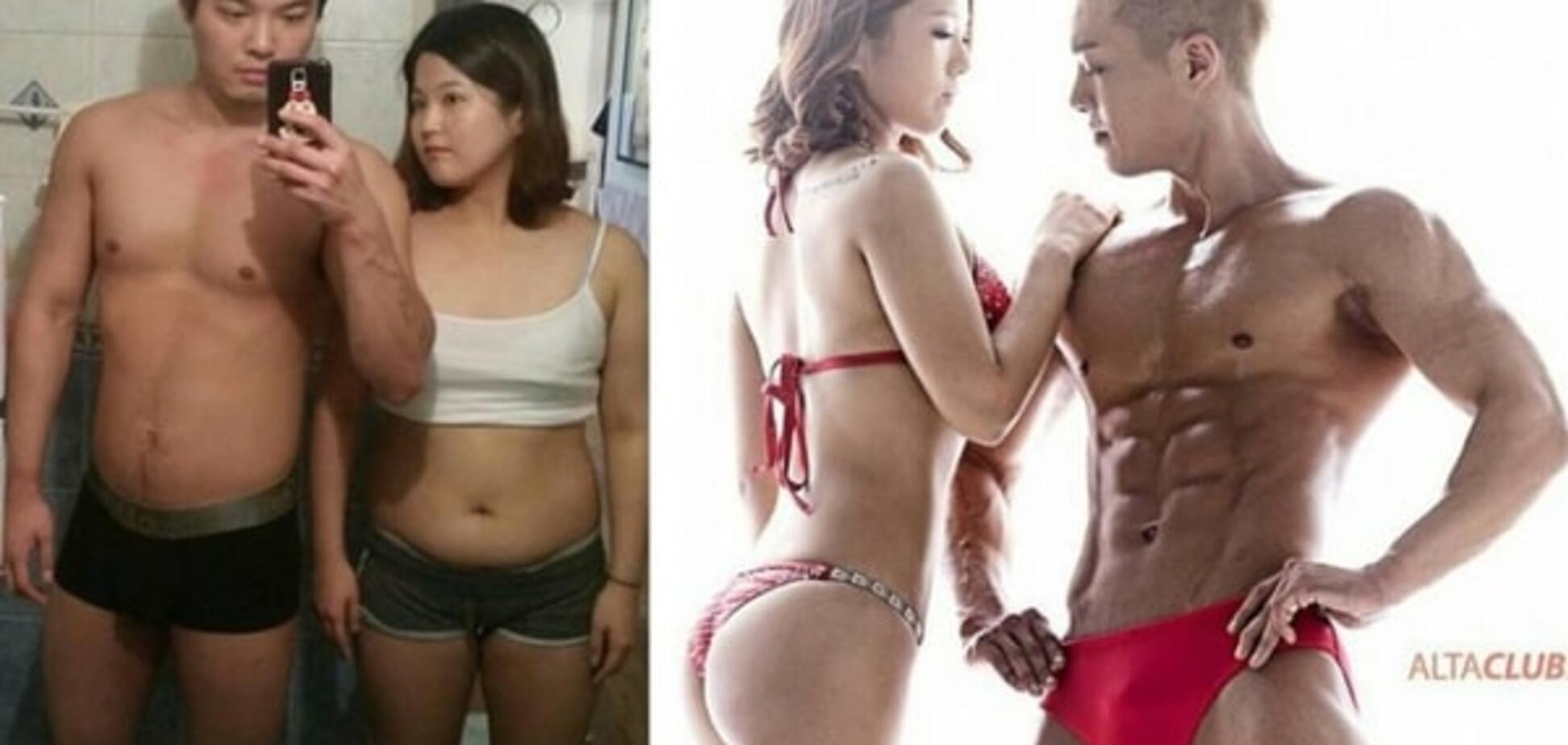 Корейская пара взорвала Instagram феноменальной трансформацией своих тел за 5 месяцев