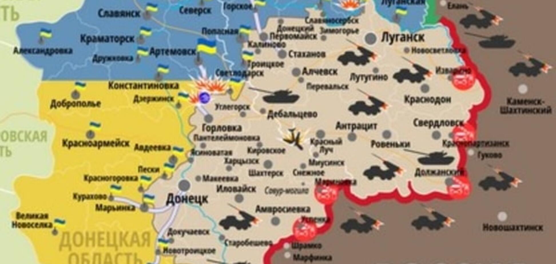 У Порошенко рассказали о провокациях террористов: карта АТО